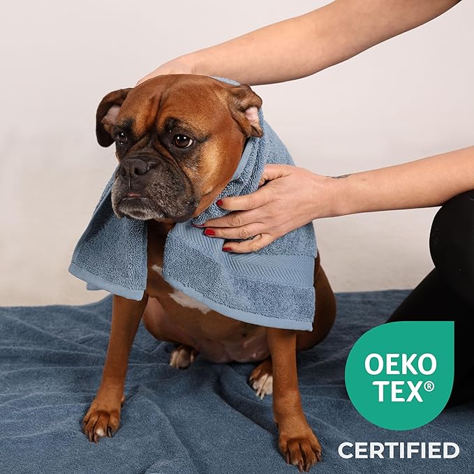 TEXTILOM 100% Turkish Cotton 3 Pcs Bath Towel Set, Luxury Bath Towels for Bathroom, Soft & Absorbent Bathroom Towels Set (1 Bathtowel, 1 Hand Towel, 1 Washcloth)- Light Grey