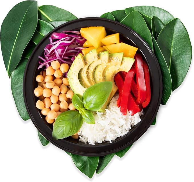 Igluu Meal Prep Round Plastic Containers - New Improved Lid - Reusable BPA Free Food Containers with Airtight Lids - Microwavable, Freezer and Dishwasher Safe - Stackable Salad Bowls - [10 Pack]