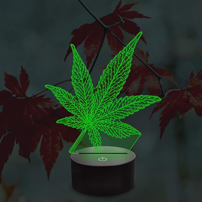 3D Leaf LED Light 16 Color Changing Table Light Night Light with Remote Control 16 Colors Changing Table Desk Bedroom Decor Optical Home Room Store Decoration