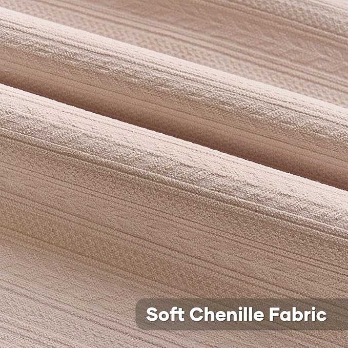 FUTEI Pink Decorative Throw Pillow Covers 18x18 Inch Set of 2,Soft Cozy Wheat Ear Striped Patterns Cushion Cases,Modern Home Decor for Couch Bed Living Room