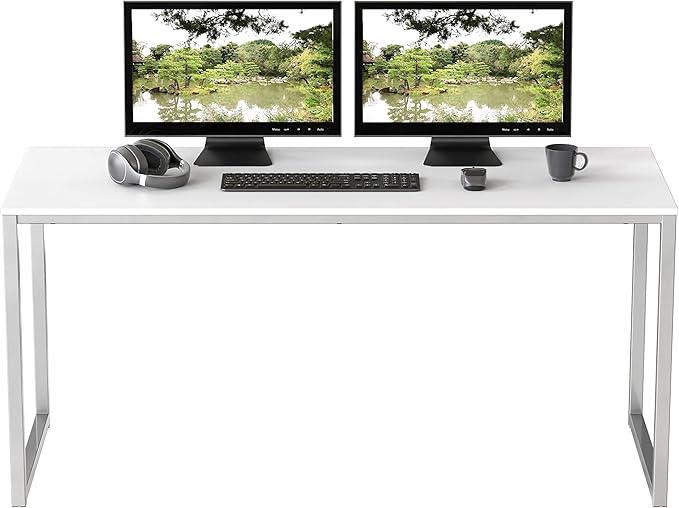 SHW Mission 48-Inch Home Office Computer Desk, White