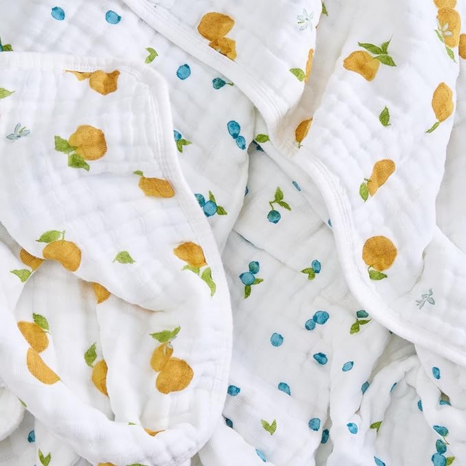 aden + anais Boutique 100% Cotton Muslin Dream Blanket, Perfect for Babies, Infants and Toddlers, Crib Blanket, Nursery Essential, Fresh Fruit