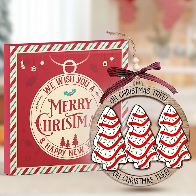 Christmas Tree Ornaments - Vintage 2025 Ornaments for Christmas Tree, Dated Xmas Ornament 2025 for Family, Beautiful Christian Ornament for Christmas Decoration