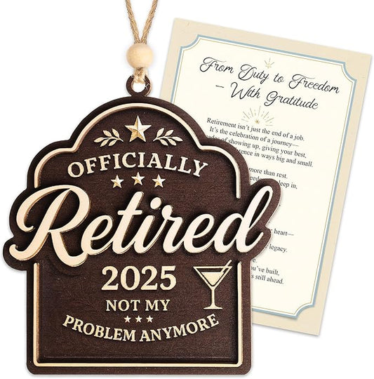 Chritsmas Ornament 2025 - Retirement Ornament - Retired Gifts for Men - Retirement Gift for Woman - Retired Gift