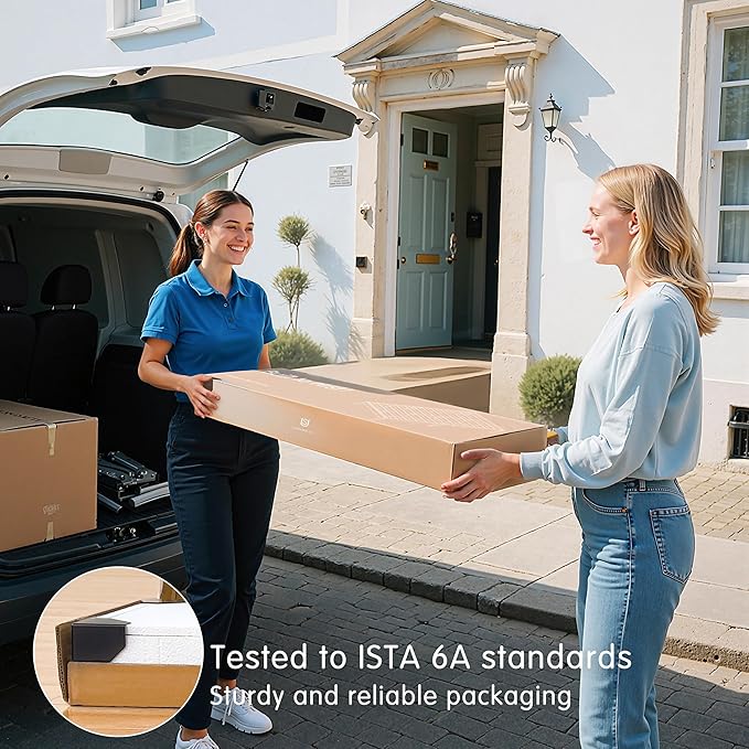 Hokway Wood Queen Bed Frame-No Wobble,Noise-Free,Easy Assembly with Precise Holes,12 in Wood Slat Support,No Box Spring Needed,Dark Gray