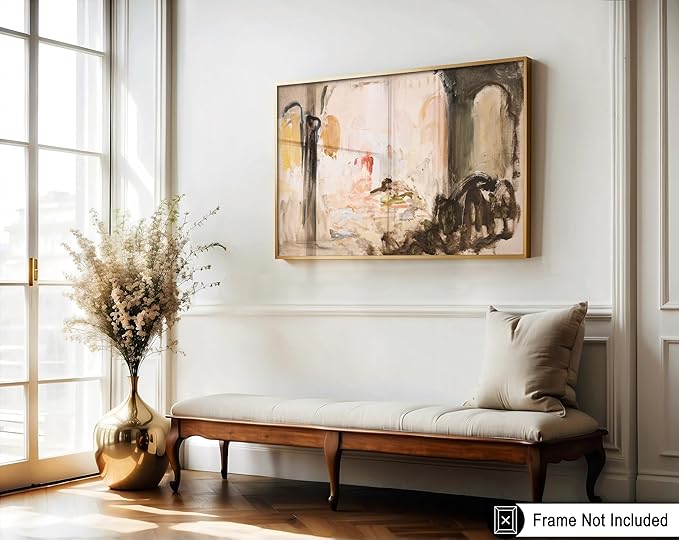 Poster Master Vintage City Landscape Painting Print - Retro Abstract Poster - Moody Art - Modern Farmhouse Wall Design - Aesthetic Art - Great Living Room or Office Decor - 18x24 Unframed Wall Art