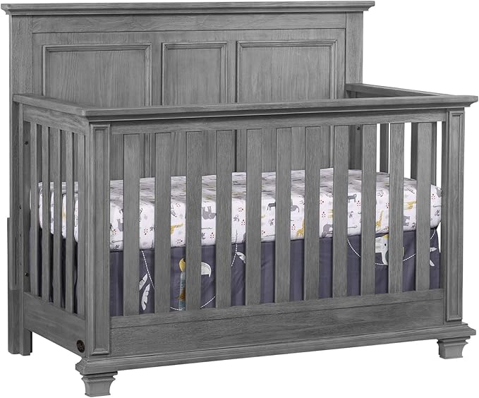 Oxford Baby Kenilworth 4-in-1 Convertible Baby Crib, Graphite Gray, GreenGuard Gold Certified