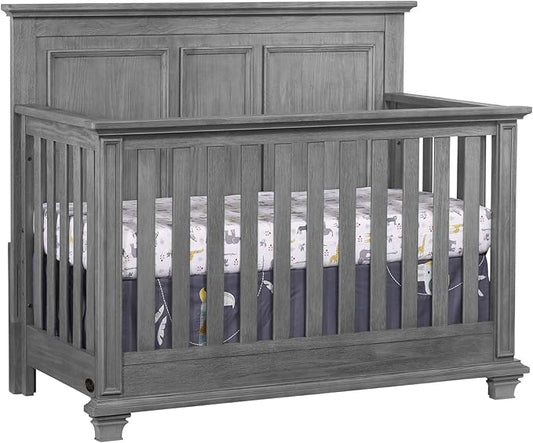 Oxford Baby Kenilworth 4-in-1 Convertible Baby Crib, Graphite Gray, GreenGuard Gold Certified