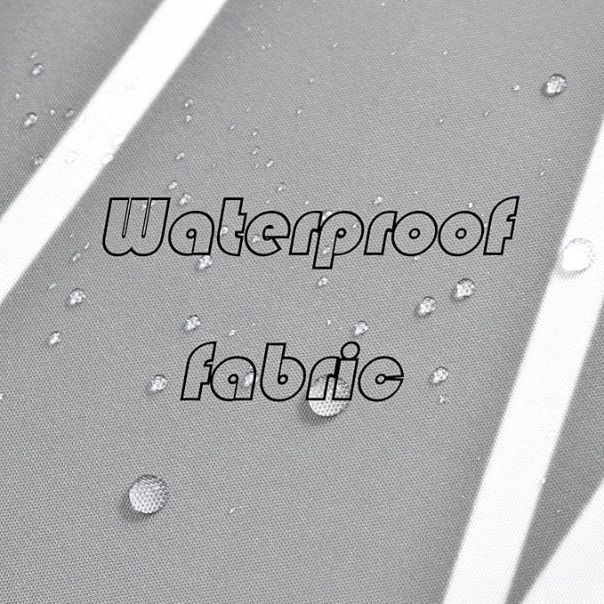 Punkray Dark Grey Shower Curtain for Bathroom with Hooks Shower Curtain Set, White Stripe Bath Curtains Decorative Shower Curtains Water Repellent Washable, 72 x 72