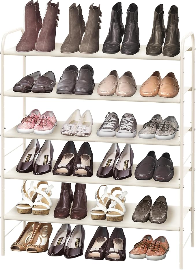 Simple Houseware 5-Tier Shoe Rack Storage Organizer, White