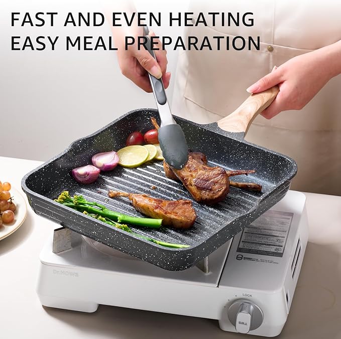 JEETEE 36Pcs Pots and Pans Set Non Stick, Cookware Set Non toxic Kitchen Healthy Induction Cooking Set W/Griddle, Sauté Pan, Baking Trays & Pancake Rake (PFOA, PFAS, PFOS Free)