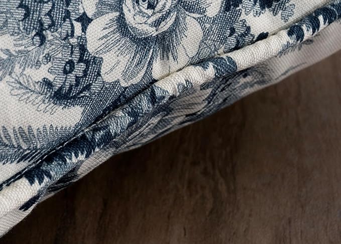 Maison d' Hermine Decorative Pillow Covers 20x20 Inch Square 100% Cotton Throw Pillow Covers with Invisible Zipper Cushion Case for Living Room Couch, Chair, Sofas, Bedroom, Home (Paradise - Delft)