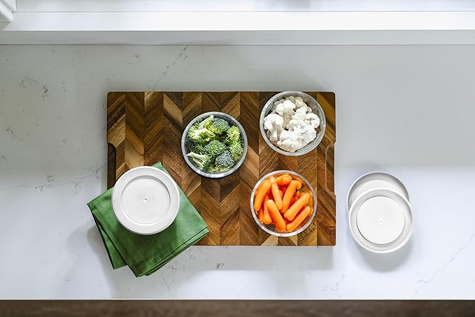 8-Piece Glass Food Storage Containers Set (4 Containers + 4 BPA-Free Lids) | 7-Ounce, Leakproof | Microwave, Freezer, Oven & Dishwasher Safe | Ideal for Meal Prep & Pantry Organization