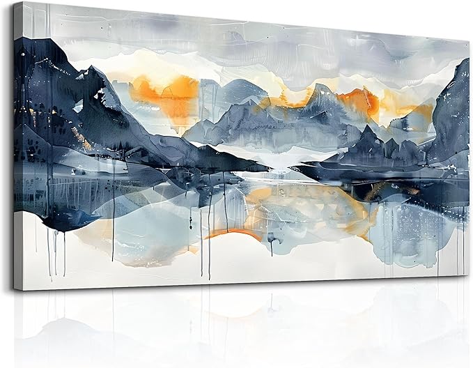 FUHAIHUA Large Canvas Wall Art For Living Room Home Decorations For Bedroom Office Wall Decor Abstract Watercolor Pictures Aesthetic Paintings Art Prints Contemporary Decor 30x60 In