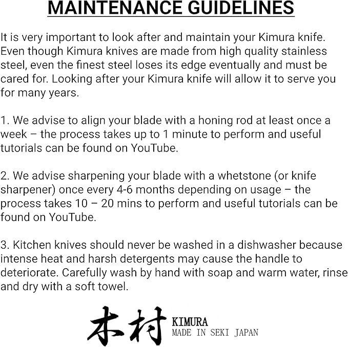 Kimura Paring Knife, [Made in Japan], 3.5 inch Professional Chef Knife, Ultra Sharp High Carbon Molybdenum Stainless Steel Kitchen Knives, Chefs Knife with Ergonomic Handle - Japanese Chef's Knife