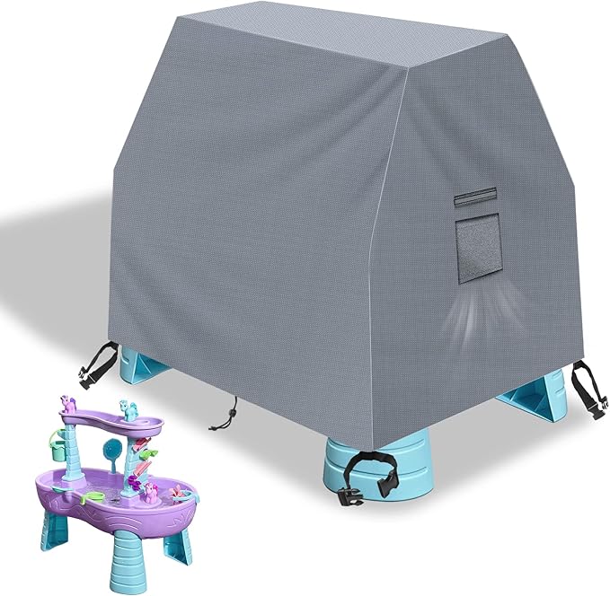 Kovshuiwe Kids Water Table Cover for Step2 Rain Showers Splash Pond Water Table - 420D Waterproof, Dust Proof, Anti-UV Outdoor Toys Cover