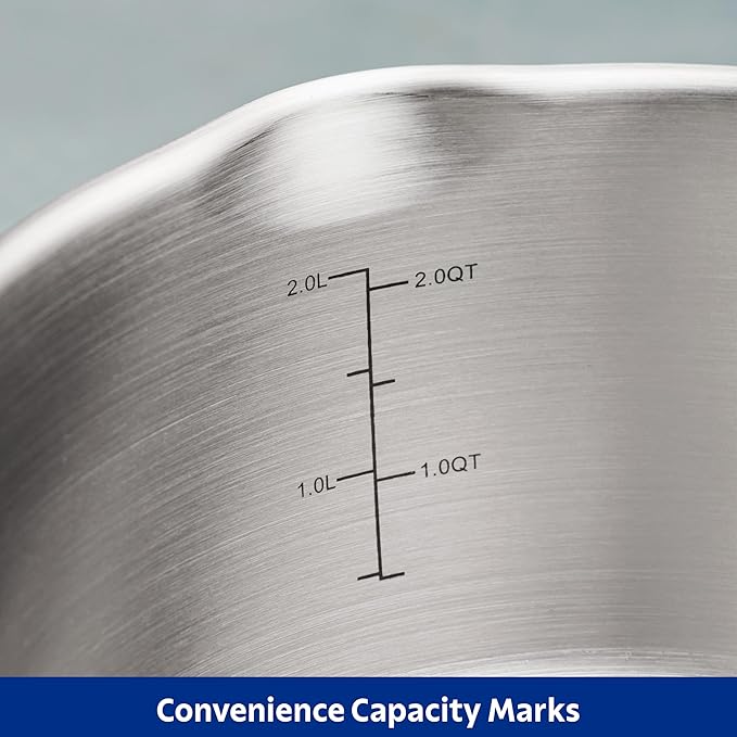 Tramontina Tempo Tri-Ply Base Stainless Steel 7-Piece Cookware Set with Glass Lids, Pots and Pans Kitchen Set, Induction-Ready, Oven-Safe, Dishwasher-Safe