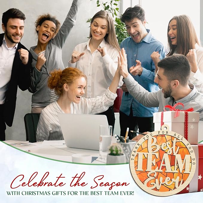 GEEMBI Team Appreciation Gifts for Coworkers - Suncatcher Christmas Ornaments 2025 for Tree Decorations - Christmas Birthday Thank You Gifts for Employee Coworkers Boss Women, Xmas Tree Decorations
