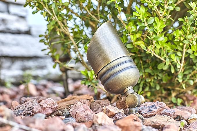 VOLT 20-Pack 12V Fat Boy Solid Brass Outdoor Spotlights (Bronze) for Low Voltage Landscape Lighting of Yard, Lawn, Garden, Patio, Trees & House