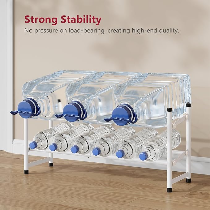 Tajsoon Expandable Shoe Rack for Closet 2 Tier, 28“-41“ Adjustable & Stackable Shoe Shelf Storage, Metal Shoe Rack Organizer for Front Door Entrance, Closet, Garage, Entryway, White