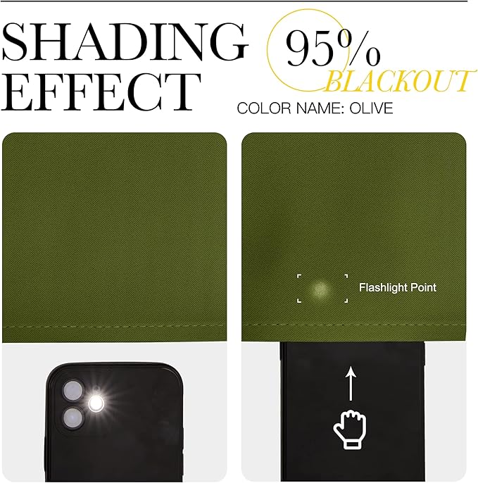 NICETOWN Room Darkening Curtains for Kitchen, Olive Green, Set of 2, 42 inches Wide by 50 inches Long, Window Treatment Thermal Insulated Solid Grommet Room Darkening Curtains/Drapes for Bedroom