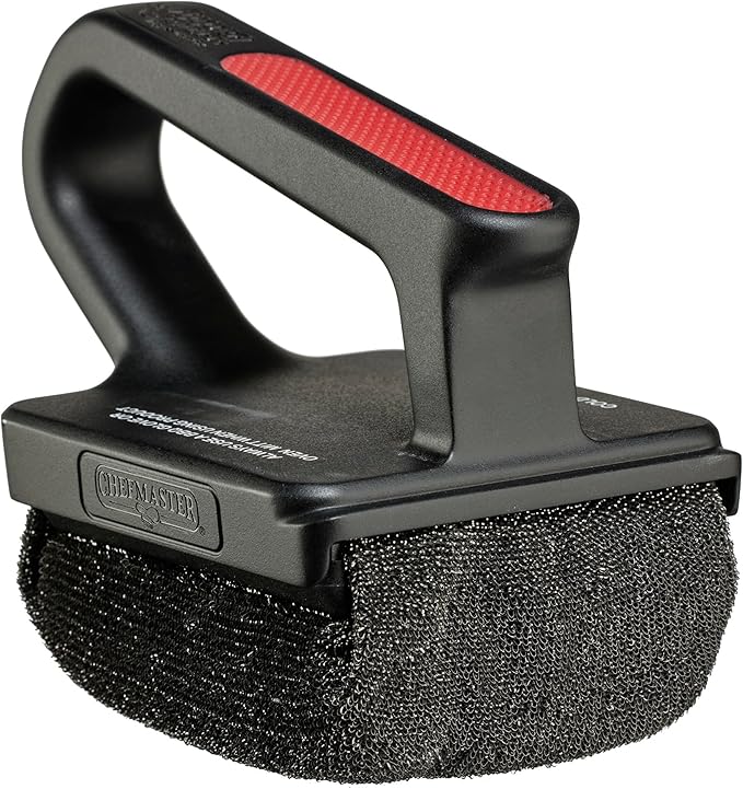 Chef Master Grill Brush Bristle Free Powered by ScrubDaddy, Steam Clean Grill Brush for Blackstone Grill, Flat Top Griddle & Skillet, Porcelain, Weber Gas, Charcoal Grill for Diner & Restaurant -90016