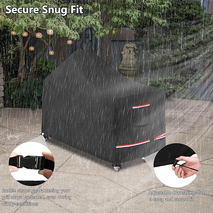 60 Inch Large Green Egg Big Grill Table Cover, Kamado Ceramic BBQ Grill Cover, Waterproof Heavy Duty Outdoor Grill Cover, BBQ Cover, Grill Cart Cover