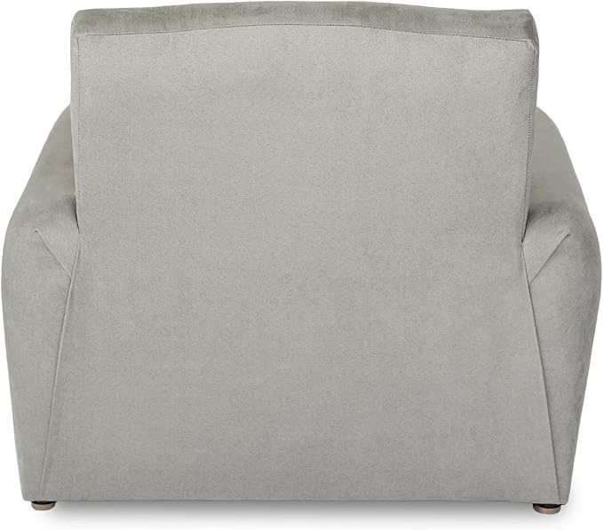 Toddler Personalized Armchair, Kids Upholstered Rocking Chair with Personalization, Toddler Chair with Personalized Name, Comfy Child Armchair, (Grey Suede, Rockers)