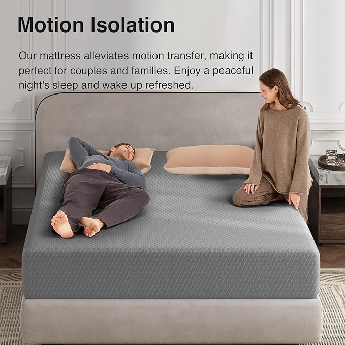 Novilla Queen Mattress 12 Inch, Queen Memory Foam Mattress for Cool Night Sleep & Pressure Relief, Thermally Balanced Foam Mattresses for Heat Dissipation, CertiPUR-US Certified Mattresses in a Box