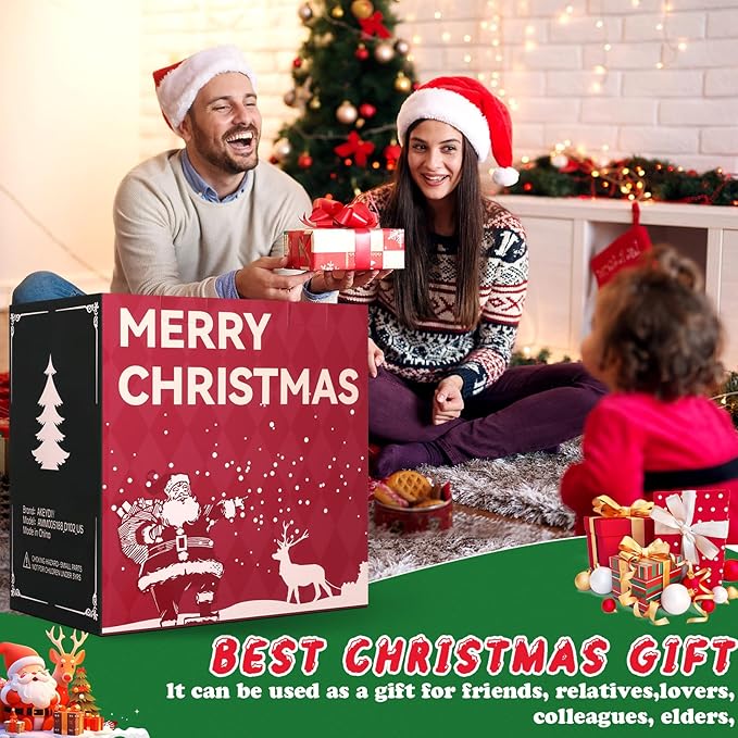 10.3Ft Christmas Inflatable Archway Outdoor Decoration, Blow up Giant Christmas Arch Tunnel with Inflatable Santa/Snowman/Gift Box, Outside Christmas Decorations for Yard Lawn Party Xmas Shopping Mall