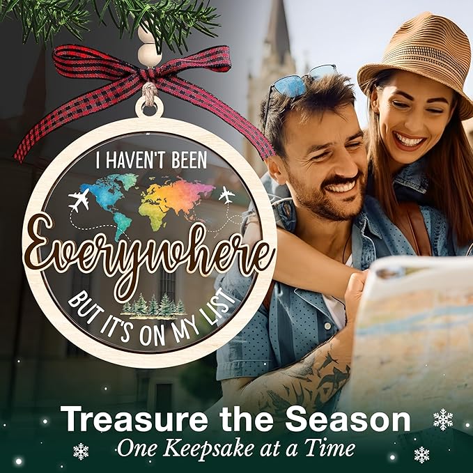Travel Ornaments for Christmas Tree - Unique European Christmas Ornaments, Ideal Gifts for The Avid Traveler, Ideal Gifts for Travel-Enthusiasts, and Brilliant Travel Christmas Tree Decorations