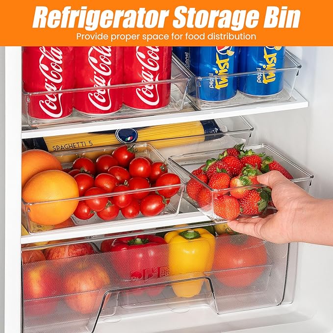 Criusia 18 Pcs Large Size Clear Drawer Organizer Set, Acrylic Non Slip Non Cracking Kitchen Drawer Storage Tray Divider, Multifunctional Storage for Cosmetics, Bathroom, Tools, Kitchen and Office