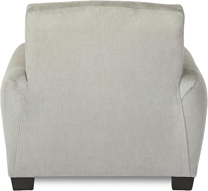 Toddler Personalized Armchair, Kids Upholstered Rocking Chair with Personalization, Toddler Chair with Personalized Name, Comfy Child Armchair, (Grey Suede, Legs)