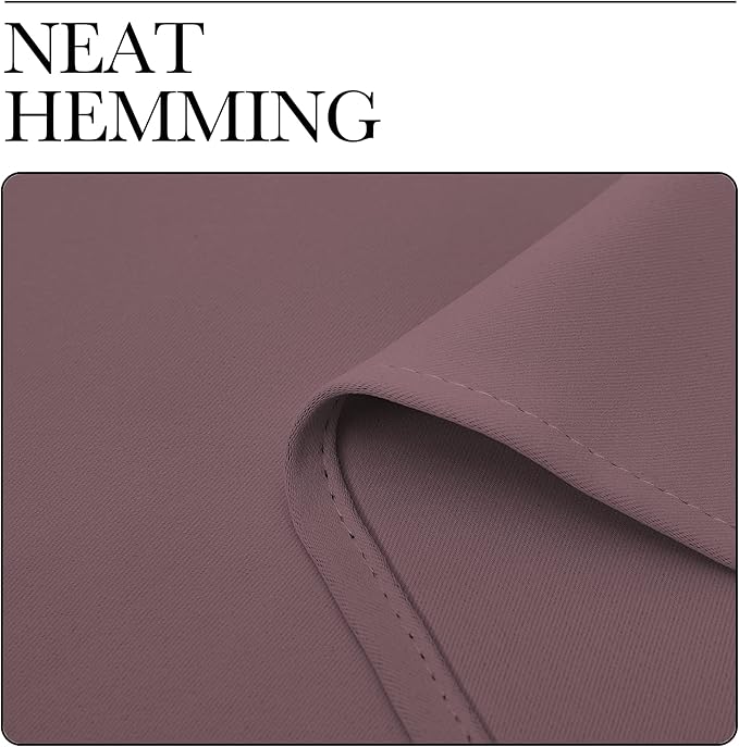 NICETOWN 84 inches Blackout Curtains for Office and Theater, Dry Rose, 1 Pair, 42 inches Wide, Thermal Insulated Solid Grommet Drapes for Living Room