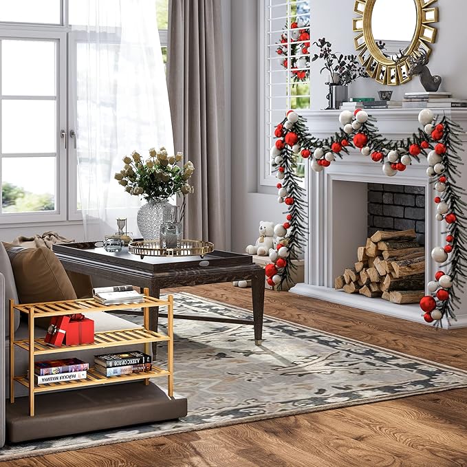 6-Tier Bamboo Shoe Rack for Entryway, Stackable | Heavy Duty | Multi-Function, Free Standing Shoe Racks for Bedroom Hallway Closet