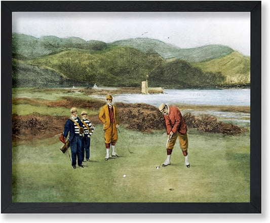 Poster Master The Putting Green Painting Poster - Golf Course Print - Golf Art - River Art - Sports Art - Landscape Art - Father's Day Art - Great Office or Living Room Decor - 11x14 UNFRAMED Wall Art