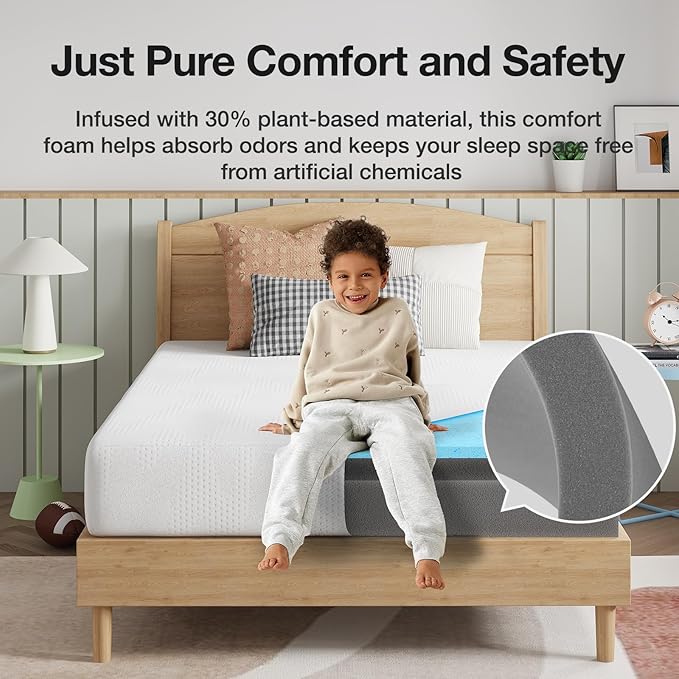 Novilla Full Size Mattress, 8 Inch Full Size Mattress in a Box, Gel Memory Foam Mattresses with Comfort Foam for Cooling Night Sleep, Pressure Relief, CertiPUR-US Certified