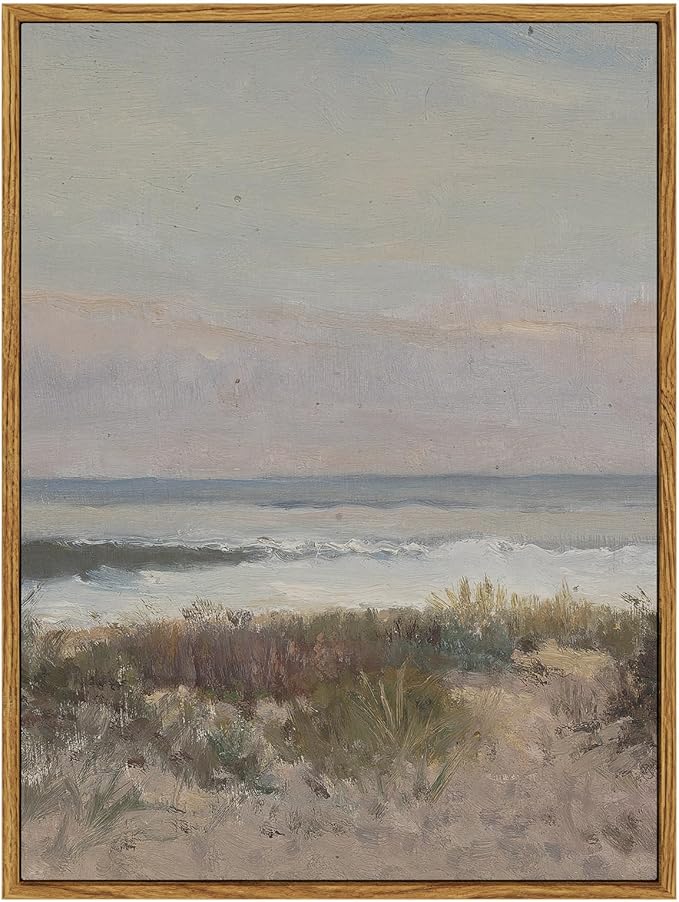 InSimSea Framed Wall Art for Living Room Decor Classical Coastal Scenery Bathroom Pictures Wall Decorations Farmhouse Kitchen Office Bathroom Art Wall Decor 12x16in