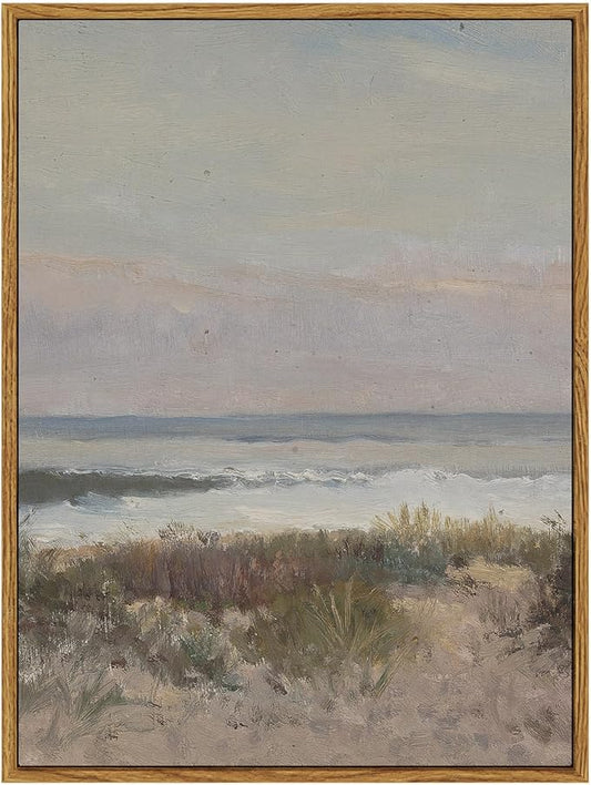 InSimSea Framed Wall Art for Living Room Decor Classical Coastal Scenery Bathroom Pictures Wall Decorations Farmhouse Kitchen Office Bathroom Art Wall Decor 12x16in