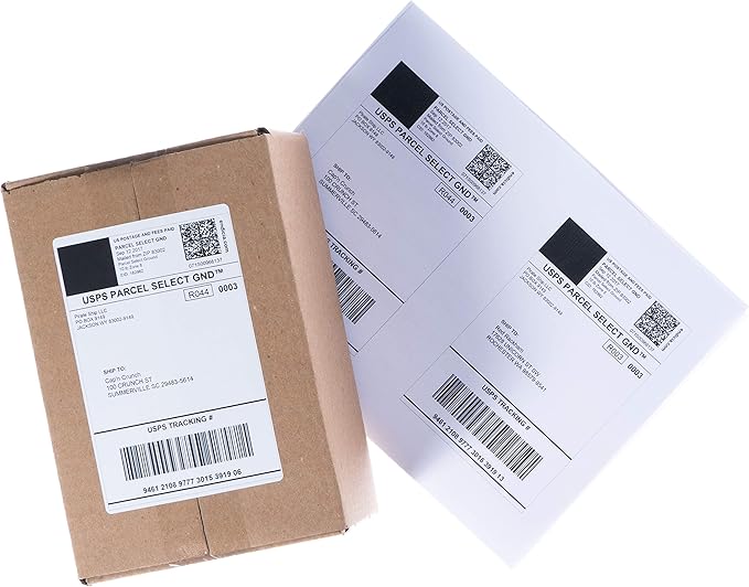 9527 Product Half Sheet Self Adhesive Shipping Labels for Laser & Inkjet Printers White Blank,2 Labels per Sheet, 200 Labels