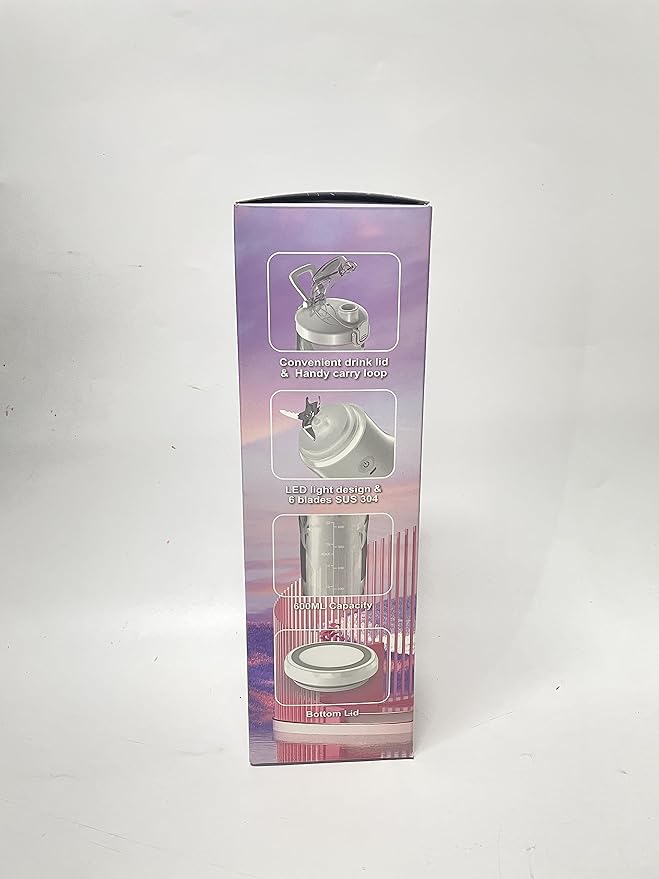 20 Oz Portable Blender for Shakes & Smoothies, 4000mAh Electric Juicer with 270W Motor, IP67 Waterproof, USB Fresh Juice Blender with 2 Mixing Modes for Travel & Gym, Black