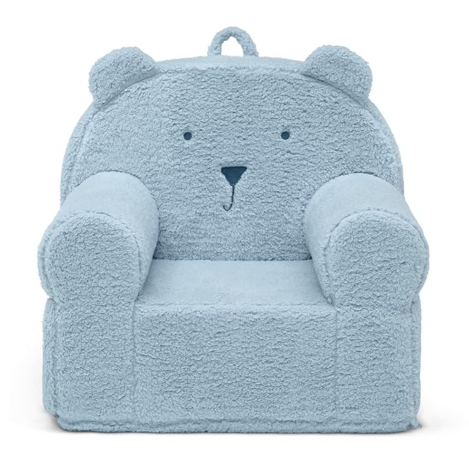 Delta Children babyGap Sherpa Bear Chair - Greenguard Gold Certified, Powder Blue
