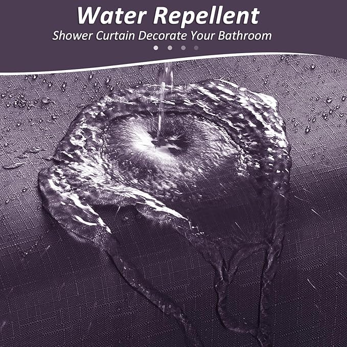 Naturoom Plum Shower Curtains for Bathroom,Ombre Cloth Fabric Shower Curtain Set with 12 Hooks Denim Blue Bathroom Decor 72 x 72