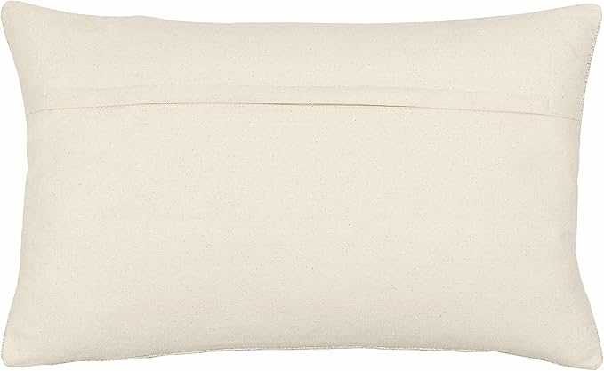 Hauteloom Oaqui Decorative Throw Pillow - Sofa Couch Cushion Cover - Boho Farmhouse Square Pillow Cover - Viscose - Cream