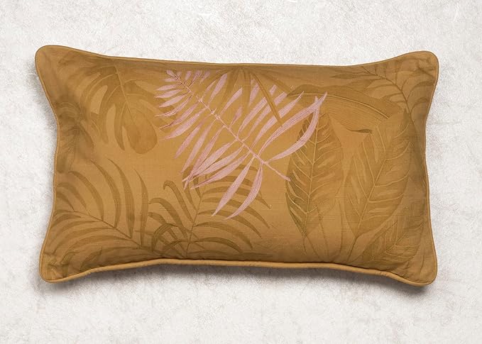 Maison d' Hermine Decorative Pillow Covers 12x20 Inch Rectangle 100% Cotton Throw pillow Covers with invisible Zipper Cushion Case for Living Room Couch, Chair, Sofas, Bedroom, Home (Creole - Caramel)