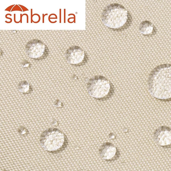 Crestlive Products Sunbrella Chaise Lounge Cushion, Outdoor Chair Cushion for Patio Furniture, Waterproof Lounge Cushions for Pool, Deck, Lawn, 72''L x 21''W, Canvas Antique Beige