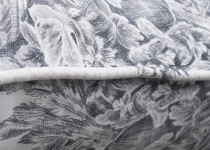 Maison d' Hermine Decorative Pillow Covers 12x20 Inch Rectangle 100% Cotton Throw Pillow Covers with Invisible Zipper for Couch, Chair, Sofas, Bedroom, Home (The Miller - Paloma Grey (White))