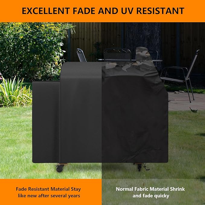 Grill Cover for Pit Boss Savannah Onyx Edition Pellet Grill,All-Weather Outdoor Heavy Duty 600D Waterproof Pitboss PB1500NX Smoker Cover for Pit Boss Savannah Onyx 1500 Pellet Grill,Black