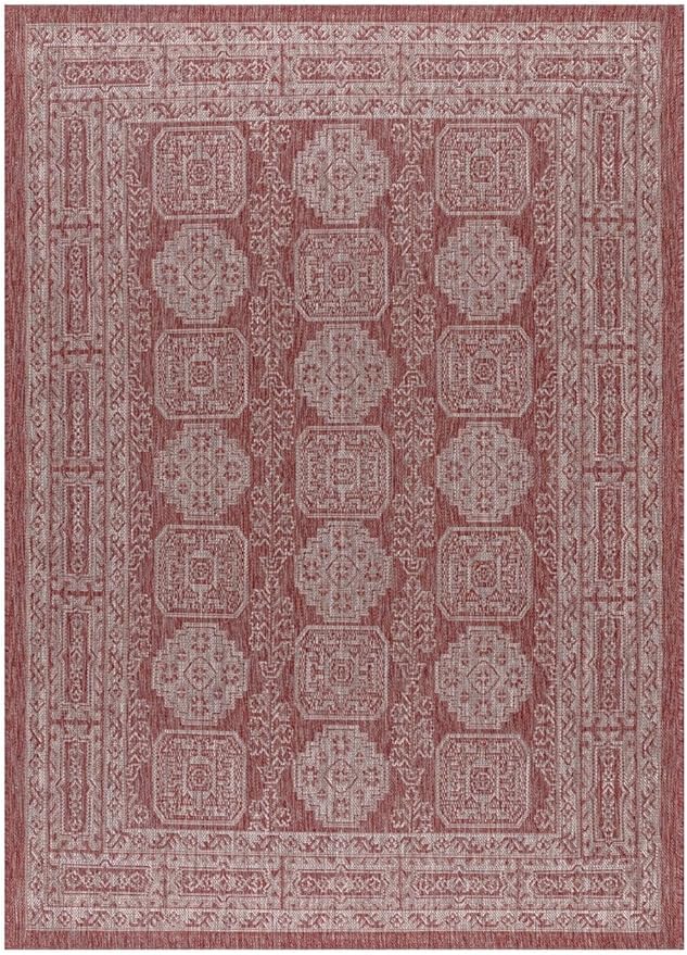 Keen Home Design Terrace Outdoor Area Rug - 8x10 Washable Indoor/Outdoor Rug for Patio, Kitchen, Balcony, Beach, Garden, Deck and Porch, Size: 7'7"x10'