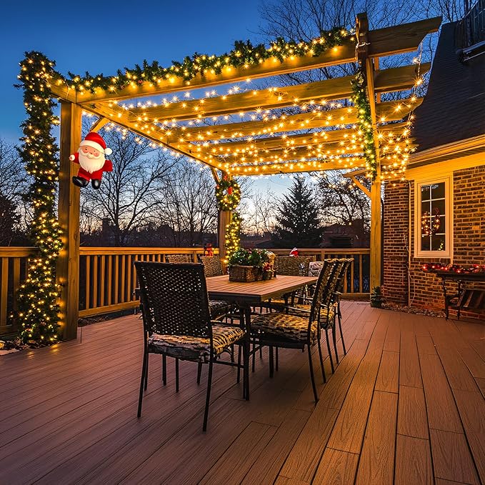 JMEXSUSS 150 LED String Lights Indoor Plug in, Connectable Warm White Christmas Lights for Bedroom, 59ft 8 Modes Twinkle Fairy Light Outdoor for Room Classroom Party Christmas Tree Decor